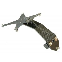 AviaCompositi Carbon Fiber License plate Mount Kit for Tail For Single Muffler Exhaust for Ducati Hypermotard 1100 / Evo / 796 AviaCompositi Carbon Fiber License plate Mount Kit for Tail For Single Muffler Exhaust for Ducati Hypermotard 1100 / Evo / 796
